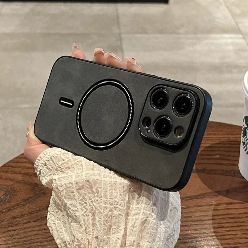 Luxury Wireless Charging Magnetic Cortex Phone Case