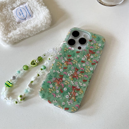 Vintage Oil Painting Animal Picnic Garden Electroplated Chic Phone Case