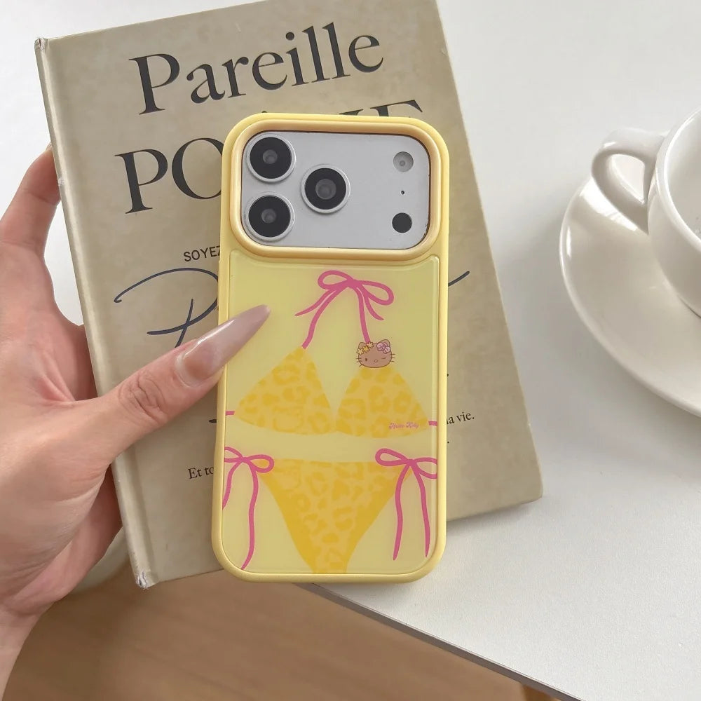 Luxury Leopard Sexy Bikini Sanrio Hello Kitty Phone Case For iphone