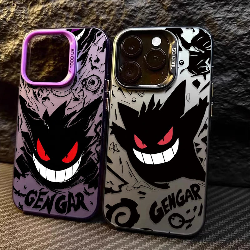 Cartoon Pokemon Gengar Plating Phone Case For iPhone
