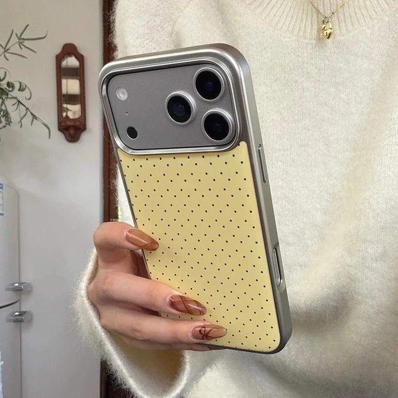 Candy Color Polka Dot Plating Case  For iPhone