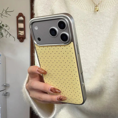 Candy Color Polka Dot Plating Case  For iPhone