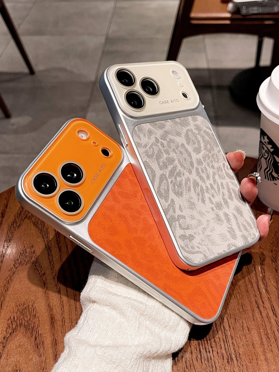Matte Leopard Leather Phone Case For iPhone