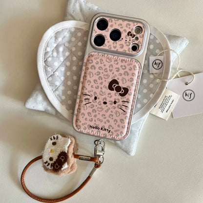 Luxury Cute Pink Leopard Print Kitty Hot Sale Phone Case For iPhone