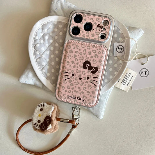 Luxury Cute Pink Leopard Print Kitty Hot Sale Phone Case For iPhone