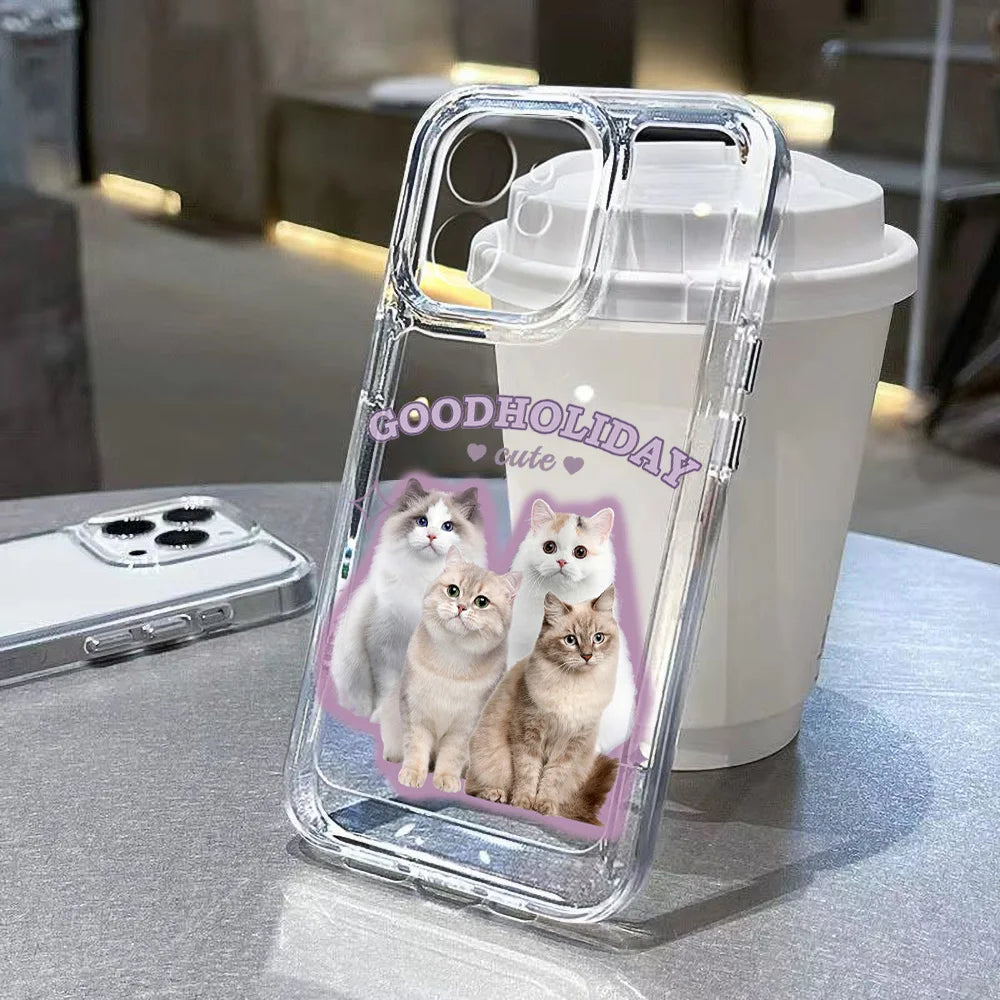 Cute Cat Animal Phone Case For iPhone