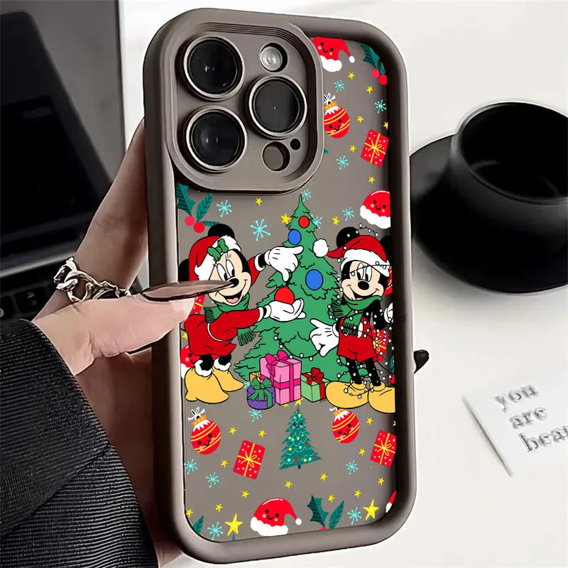 Mickey Minnie Christmas Soft Silicone Case For iPhone