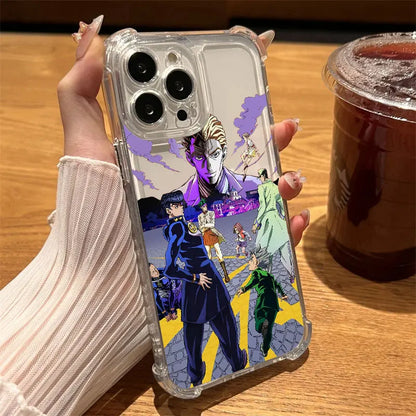 JoJos Bizarres Anime Adventures Phone Case Clear For iPhone