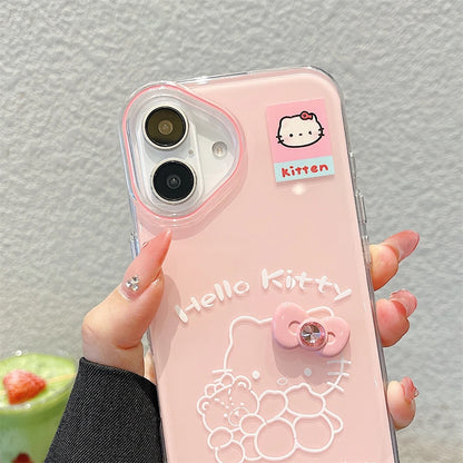 Pink Hello Kitty Cute Mini Bow Phone Case
