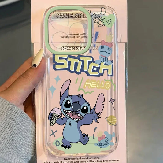 Stitch Kawaii Cute Hello Naughty Happy Phone Case For iPhone