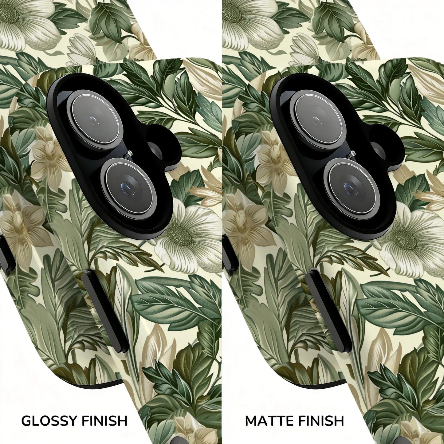 Green Botanical Magnetic Protective Phone Case For iPhone