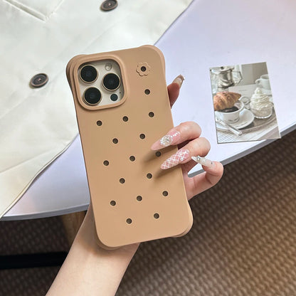 Fashion Diy Charms Holes Phone Case For iPhone