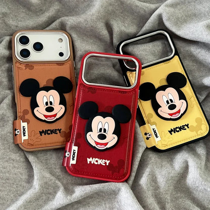 Disney Mickey Mouse Leather Phone Case For iPhone