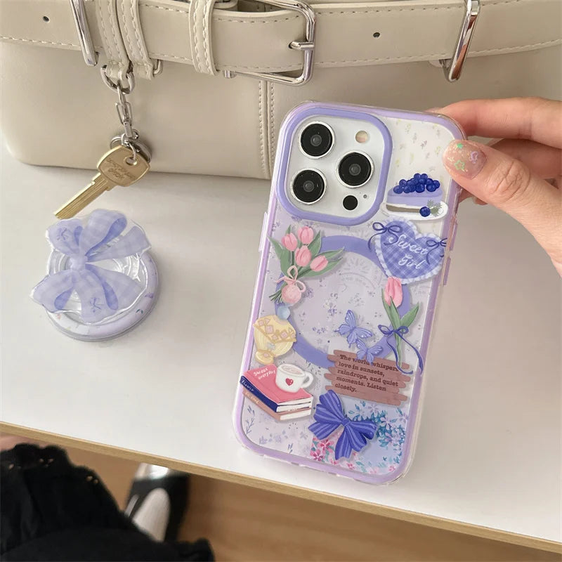 Flower Bow Magnetic Phone Case