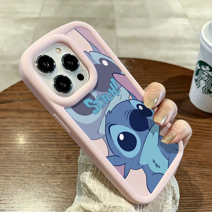 Stitch Love Big Eye Cute Phone Case For iPhone