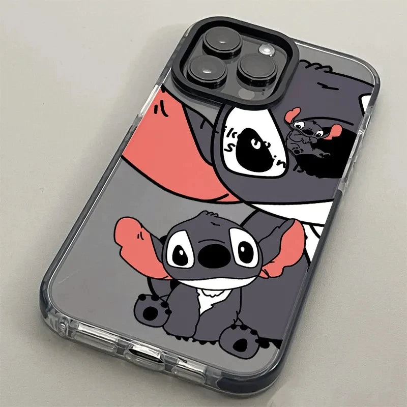 Stitch Black Lovely Cute Phone Case For iPhone