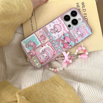 Korean Glitter Cute Sheep Phone Case For iPhone
