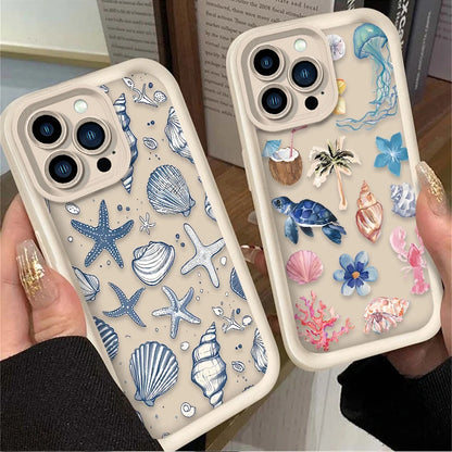 Ocean Starfish Seashell Case For iPhone
