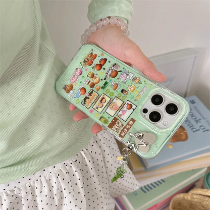 Cute Burnt Bread Glitter Phone Case