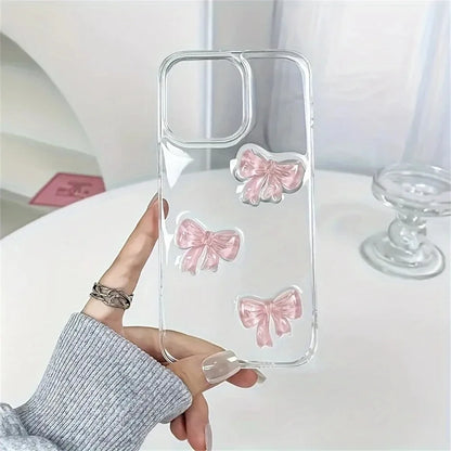 Cute 3D Pink Bowknot Phone Case For iPhone