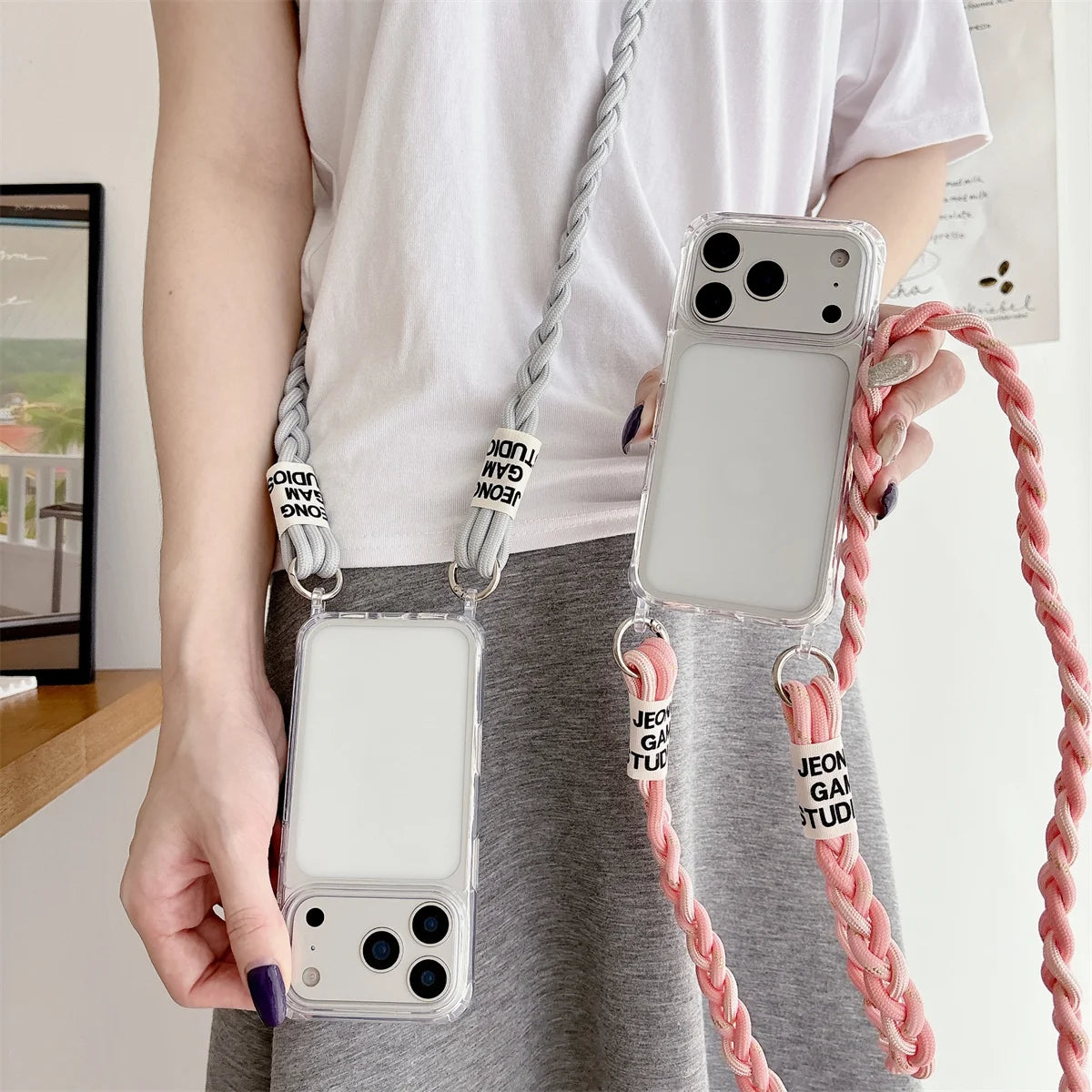Crossbody Transparent  Phone Case For iPhone