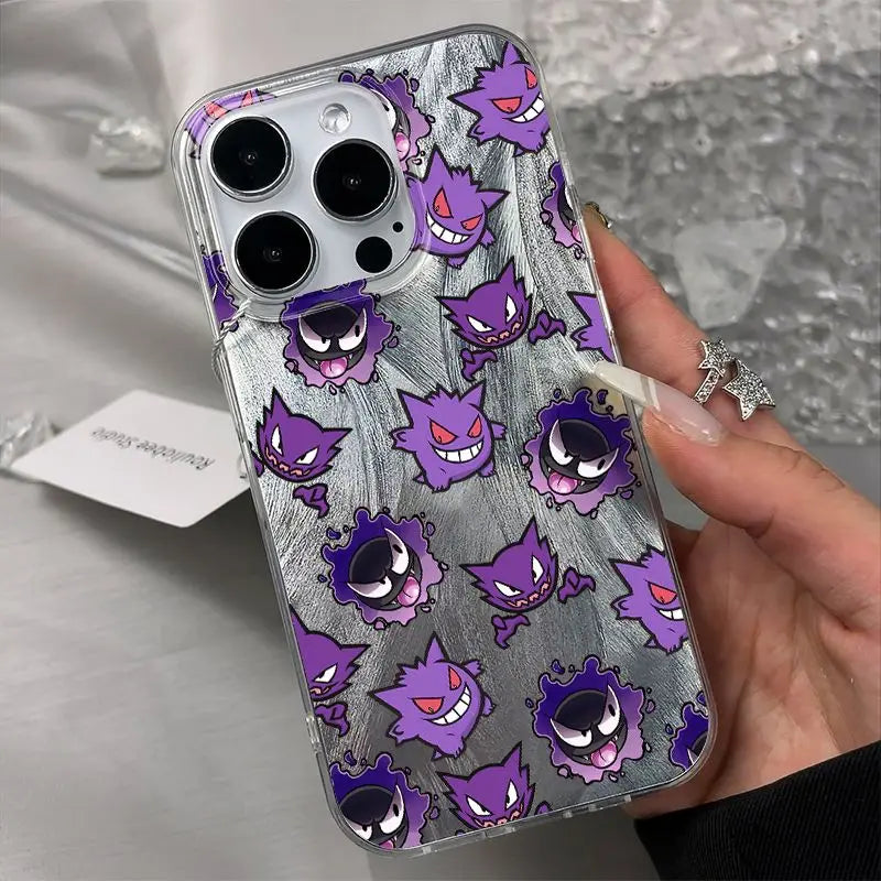 Cute Pokemon Gengar Pattern Phone Case For iPhone