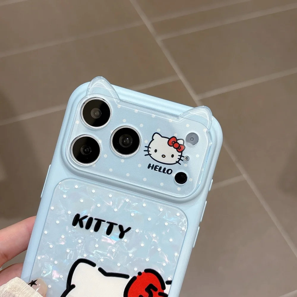 Korea INS Polka Dot Hello Kitty Shockproof Phone Case For iPhone