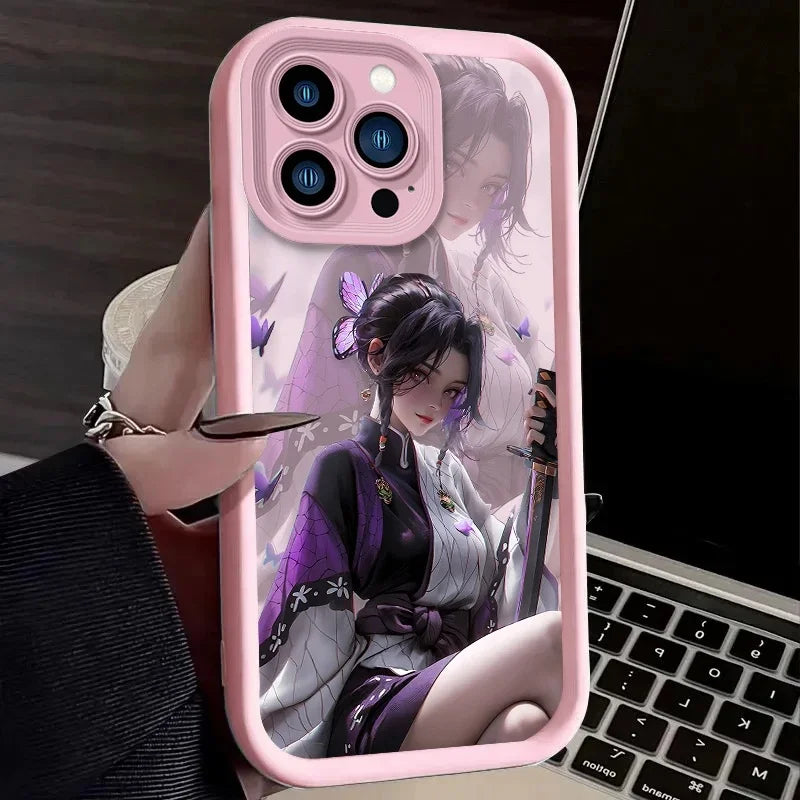 Anime Demon Slayer Girl Phone Case For iPhone