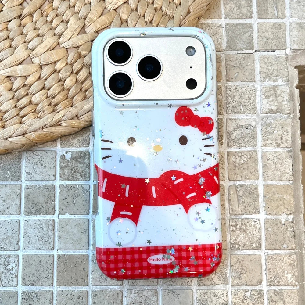 Big Face Star Kitty Red Shockproof Anti Drop Phone Case