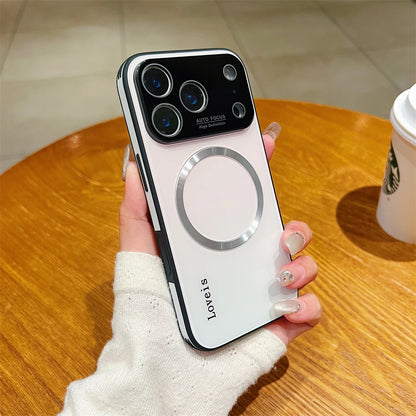 For Magsafe Magnetic Gradient Glass Case For iPhone