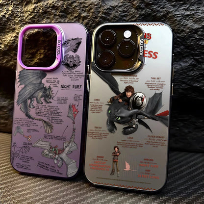Lovely Couple Toothless Fury Dragon Phone Case For iPhone