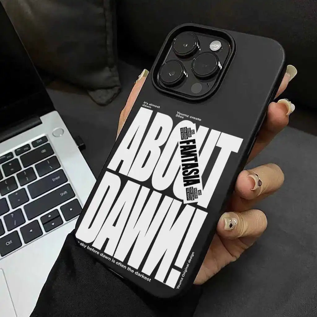 English Letter Label Trendy Phone Case