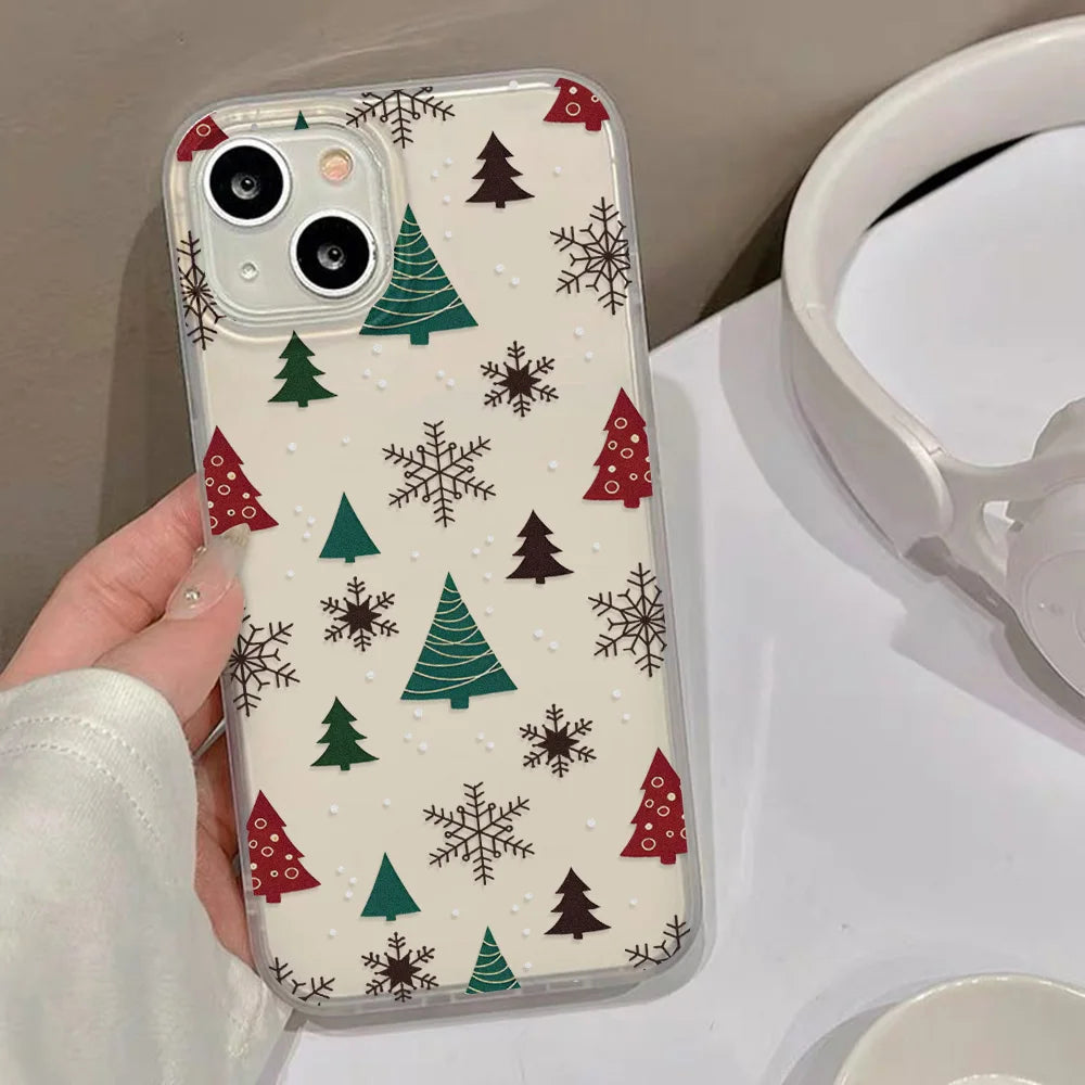 Christmas Tree Snowflake Phone Case For iPhone