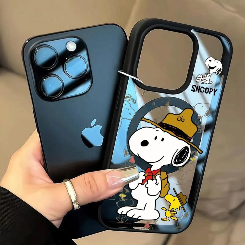 New Anime Snoopy Magsafe Phone Case Protective Cover For iPhone