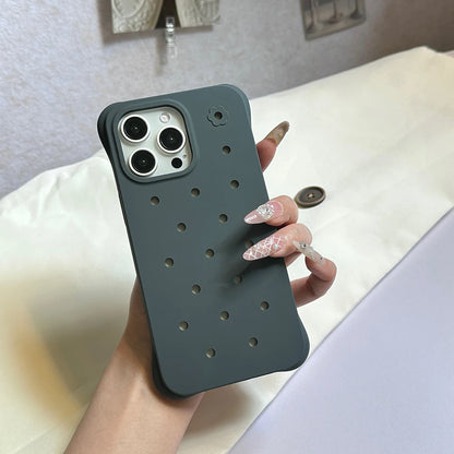 Fashion Diy Charms Holes Phone Case For iPhone