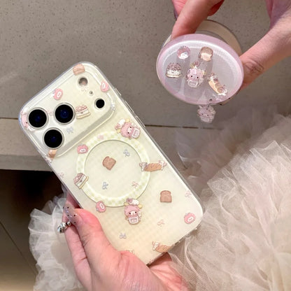 Kawaii Cute Sweet cake My Melody Magsafe Wireless Charge Case For iPhone