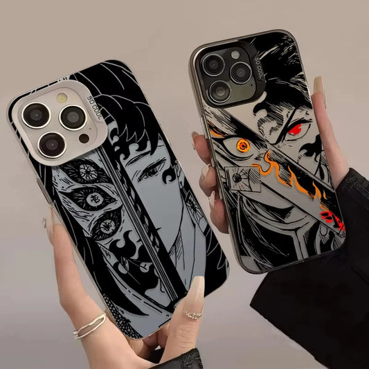 Trendy Anime Demon Slayer Frosted Case For iPhone