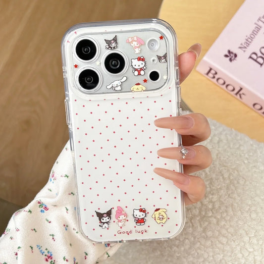 Fashion Simple Polka Dot Sanrio Kitty Case For iPhone
