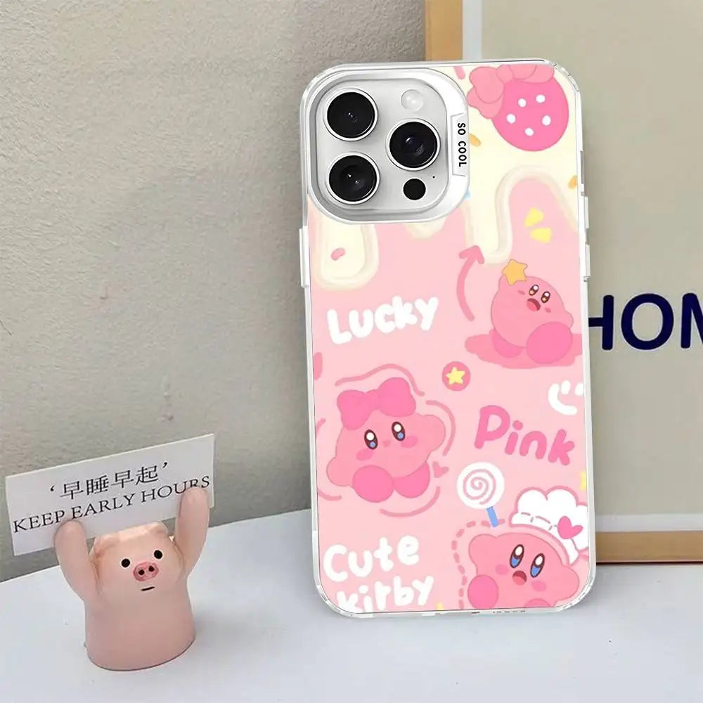 Cartoon Pink Kirbys Phone Case For iPhone