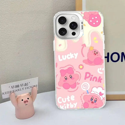 Cartoon Pink Kirbys Phone Case For iPhone