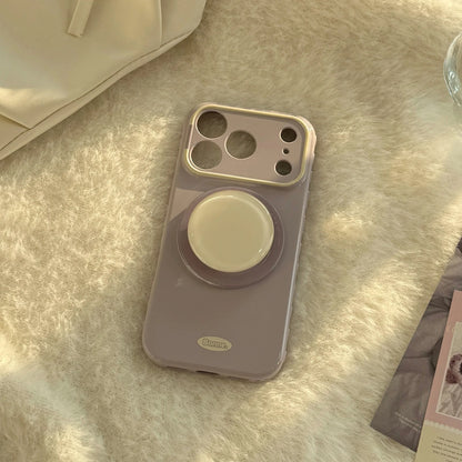 Korean Macaron Candy Colors Bracket Magnetic Phone Case For iPhone