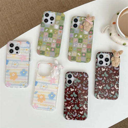 Korean Ins Cute Flower Phone Case For iPhone