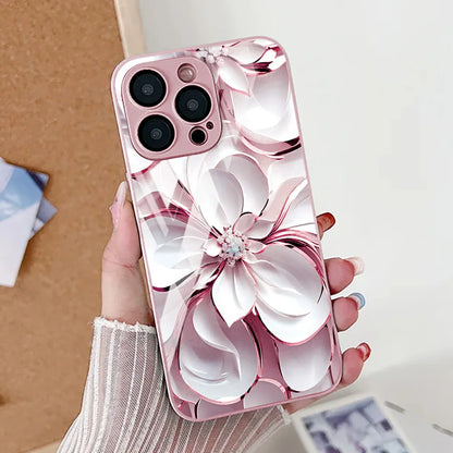 Oil Painting Flower Phone Case For iPhone