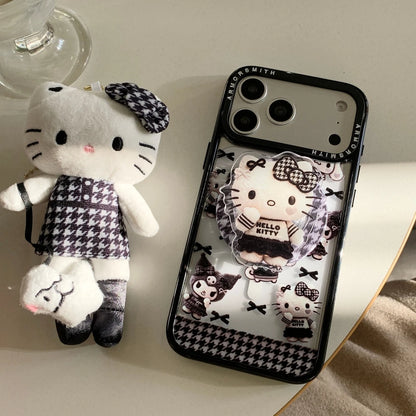 Magnetic Holder Wireless Charge Sanrio Hello Kitty Kuromi Melody Phone Case For iPhone