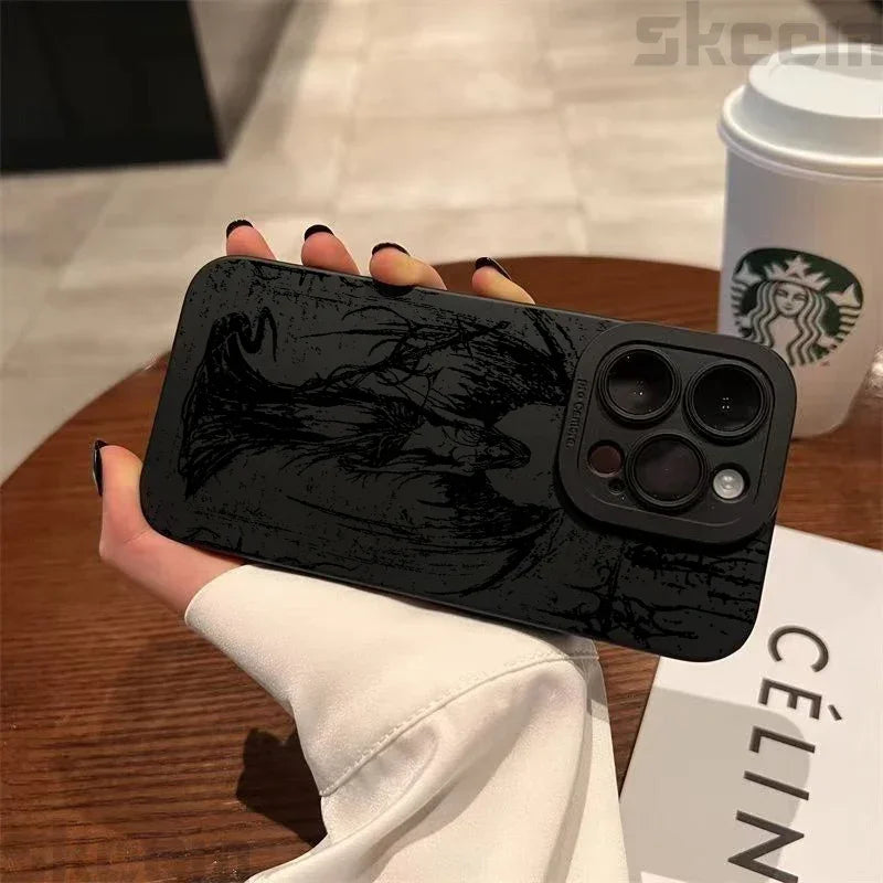 Luxury Bloodsacrifice Black Angel Death Demon Phone Case For iPhone