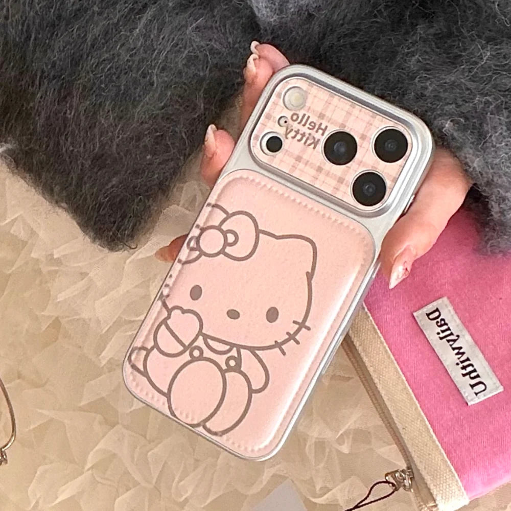 Luxury Cute Skin Pink Heart Kitty Shockproof Hard Phone Case