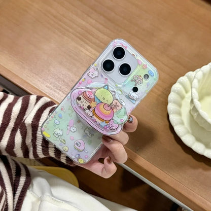 Korea Comic Cute Cartoon Animal Magsafe Wireless Charge Case For iPhone
