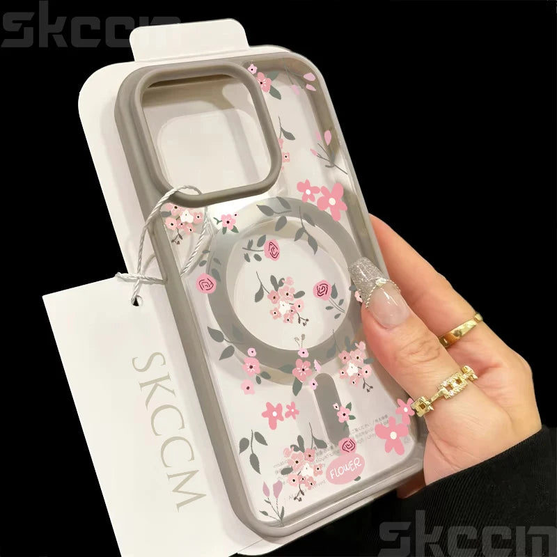 Flower Transparent Case For iPhone