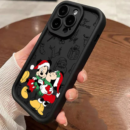 Merry Christmas Mickey Minnie Disneys Soft Silicone Case For iPhone