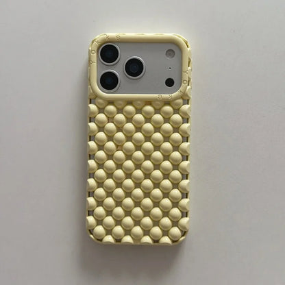 Luxury Advanced 3D solid Candy Color Pearl Round Bead Phone Case For iPhone